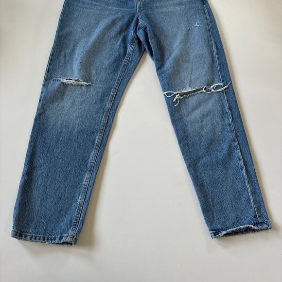 Dynamite Claudia Jeans Size 28 Hi Rise Mom Jean Medium Wash Ripped Distressed - Picture 5 of 10